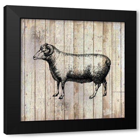 Farm Life 2 Black Modern Wood Framed Art Print with Double Matting by Allen, Kimberly
