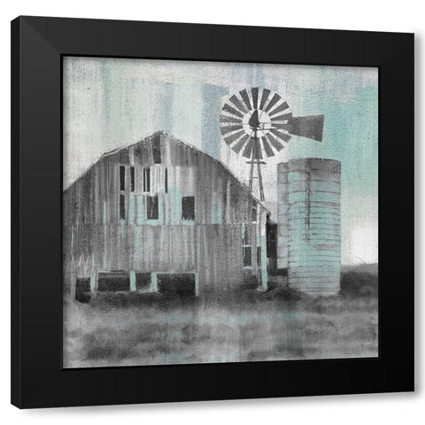 At the Barn Black Modern Wood Framed Art Print by Kimberly, Allen