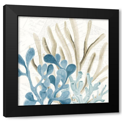 Coral Square 3 Black Modern Wood Framed Art Print by Kimberly, Allen