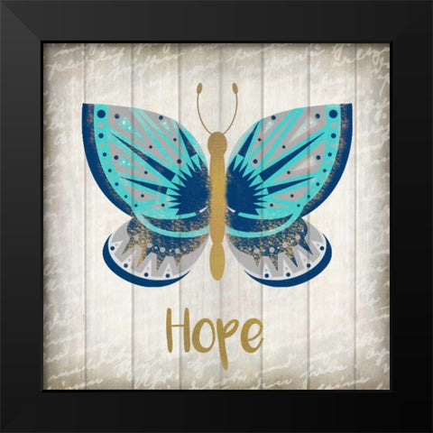 Indigo Native Hope Black Modern Wood Framed Art Print by Allen, Kimberly