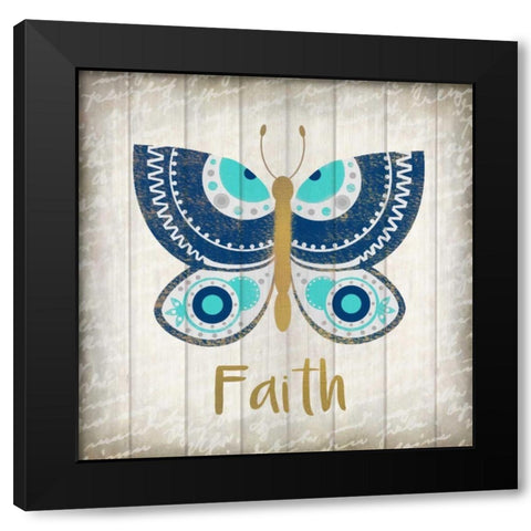 Indigo Native Faith Black Modern Wood Framed Art Print with Double Matting by Allen, Kimberly
