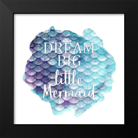 Little Mermaid 1 Black Modern Wood Framed Art Print by Kimberly, Allen