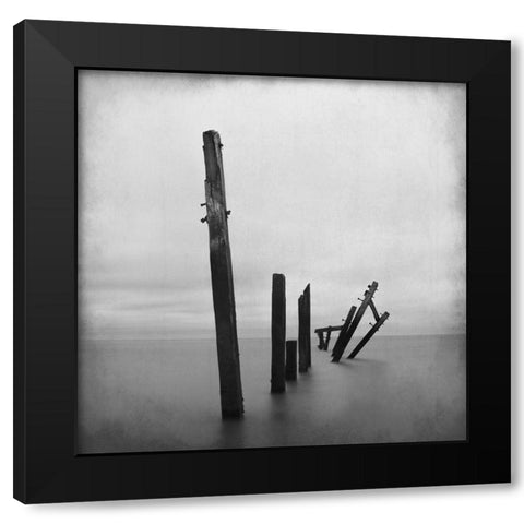 Forgotten Dock Black Modern Wood Framed Art Print by Kimberly, Allen