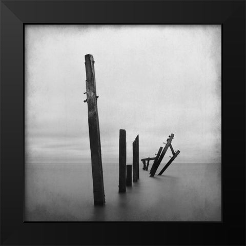 Forgotten Dock Black Modern Wood Framed Art Print by Kimberly, Allen