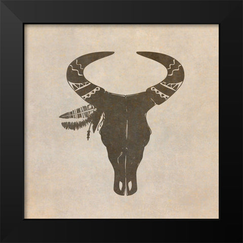 Mandala Animal 2 Black Modern Wood Framed Art Print by Kimberly, Allen