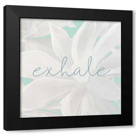 Exhale Black Modern Wood Framed Art Print with Double Matting by Kimberly, Allen