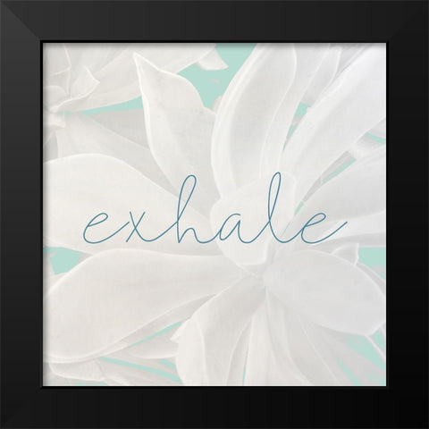 Exhale Black Modern Wood Framed Art Print by Kimberly, Allen