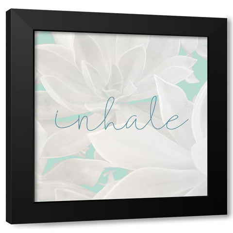 Inhale Black Modern Wood Framed Art Print with Double Matting by Kimberly, Allen