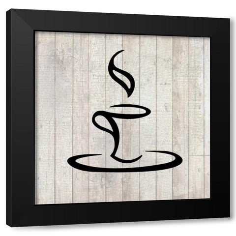 Cup of Coffee 2 Black Modern Wood Framed Art Print by Allen, Kimberly