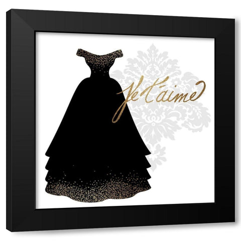 Paris Couture 1 Black Modern Wood Framed Art Print by Kimberly, Allen