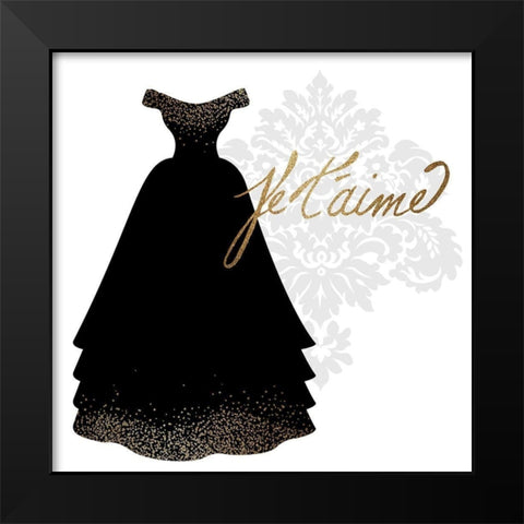 Paris Couture 1 Black Modern Wood Framed Art Print by Kimberly, Allen