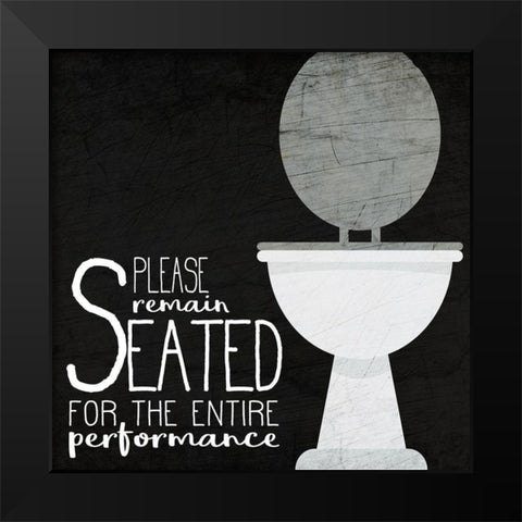 Seated Black Modern Wood Framed Art Print by Kimberly, Allen