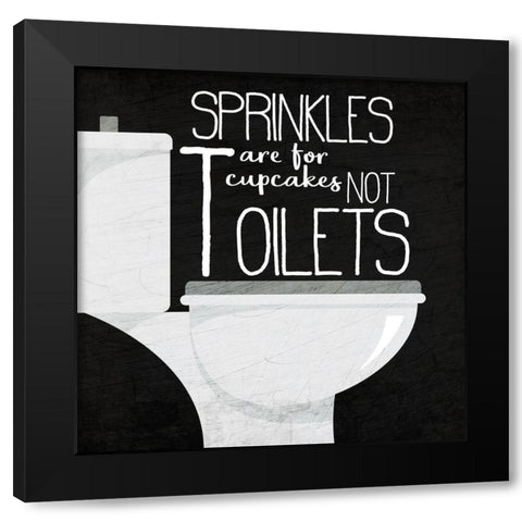 Sprinkles Black Modern Wood Framed Art Print with Double Matting by Kimberly, Allen