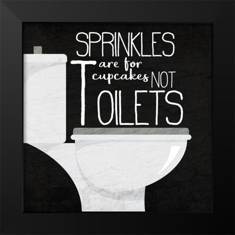 Sprinkles Black Modern Wood Framed Art Print by Kimberly, Allen