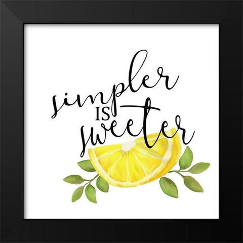 Fresh Lemons 5 Black Modern Wood Framed Art Print by Kimberly, Allen