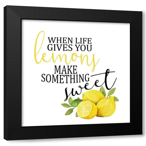 Fresh Lemons 6 Black Modern Wood Framed Art Print with Double Matting by Kimberly, Allen