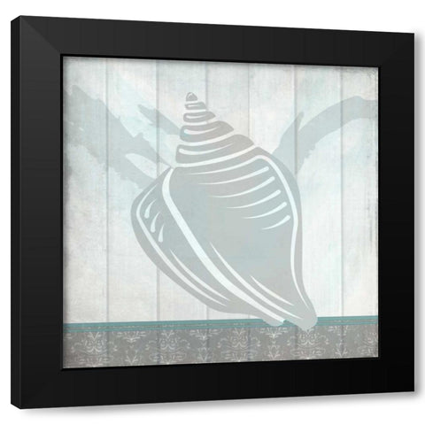 Sea Shell B Black Modern Wood Framed Art Print with Double Matting by Allen, Kimberly