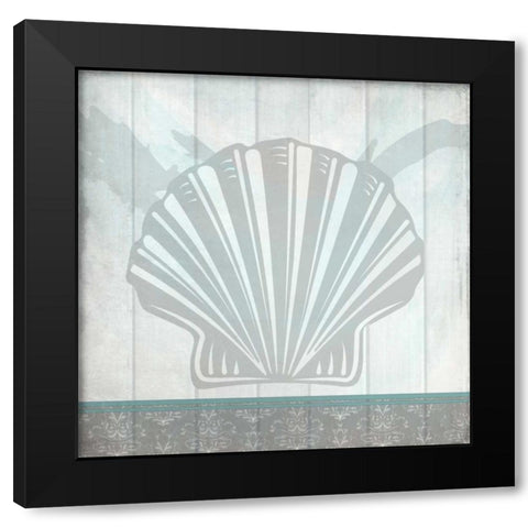 Sea Shell C Black Modern Wood Framed Art Print with Double Matting by Allen, Kimberly