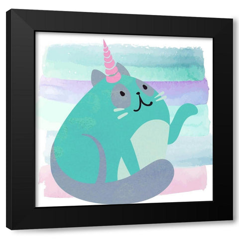 Kittyhorn Ombre 4 Black Modern Wood Framed Art Print with Double Matting by Kimberly, Allen