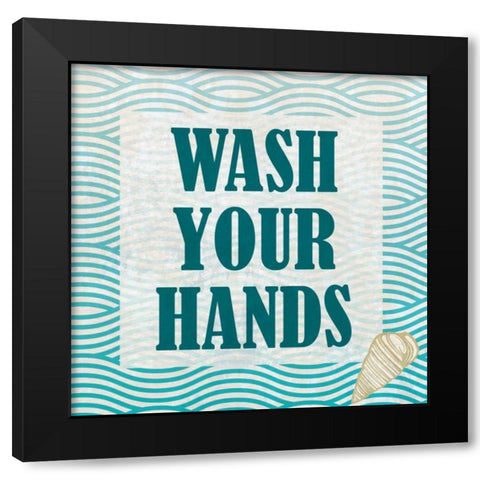 Bath Rules 3 Black Modern Wood Framed Art Print with Double Matting by Allen, Kimberly