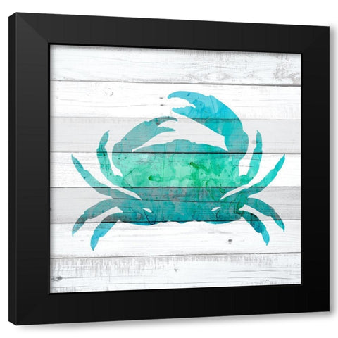 Watercolor Sea Life 1 Black Modern Wood Framed Art Print with Double Matting by Kimberly, Allen