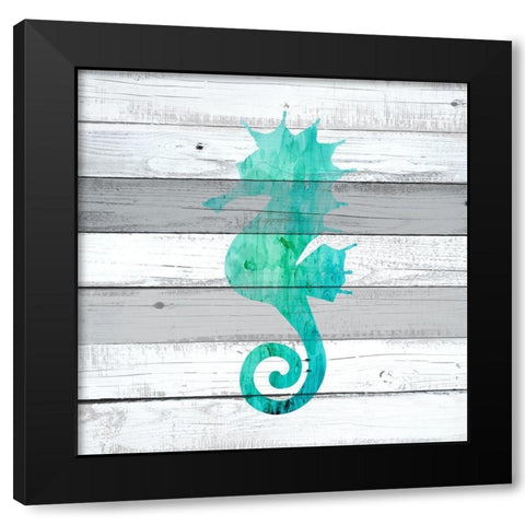 Watercolor Sea Life 2 Black Modern Wood Framed Art Print with Double Matting by Kimberly, Allen