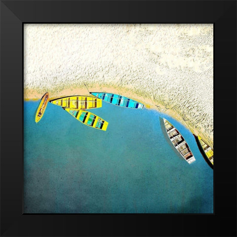 Lakes Edge Black Modern Wood Framed Art Print by Kimberly, Allen