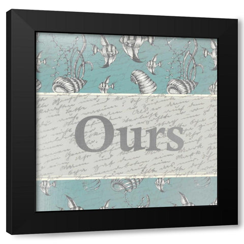 Ours Black Modern Wood Framed Art Print with Double Matting by Allen, Kimberly