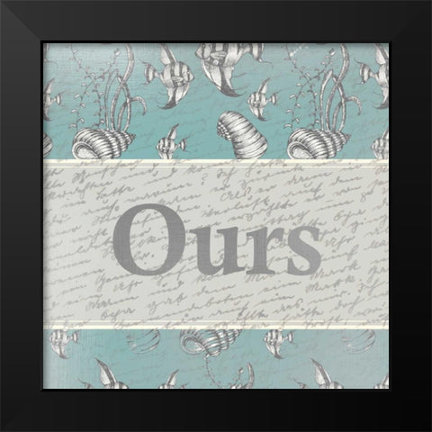 Ours Black Modern Wood Framed Art Print by Allen, Kimberly