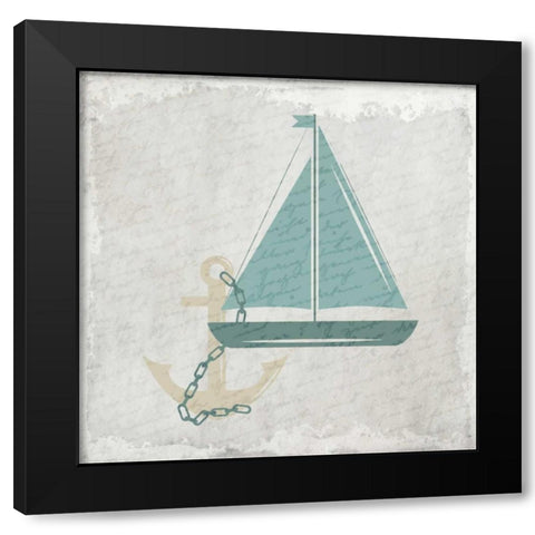 Coastal Bath 2 Black Modern Wood Framed Art Print with Double Matting by Allen, Kimberly