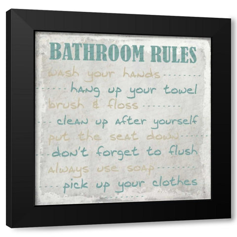 Stone Shell Rules Black Modern Wood Framed Art Print by Allen, Kimberly