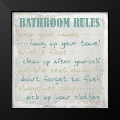 Stone Shell Rules Black Modern Wood Framed Art Print by Allen, Kimberly