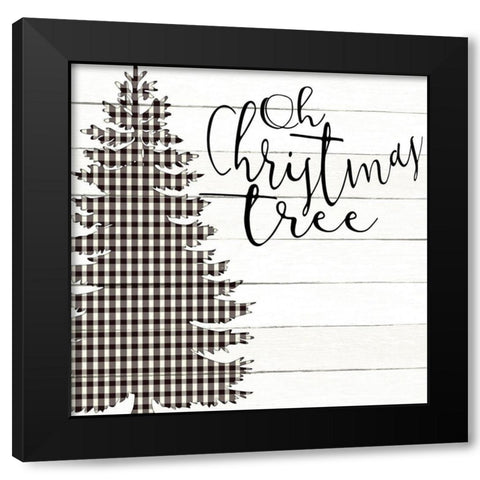 Oh Christmas Tree Black Modern Wood Framed Art Print with Double Matting by Allen, Kimberly