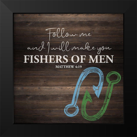 Fishers of Men Black Modern Wood Framed Art Print by Allen, Kimberly