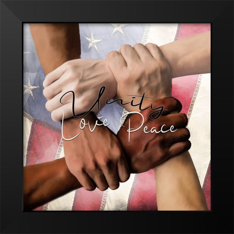 Unity Black Modern Wood Framed Art Print by Allen, Kimberly