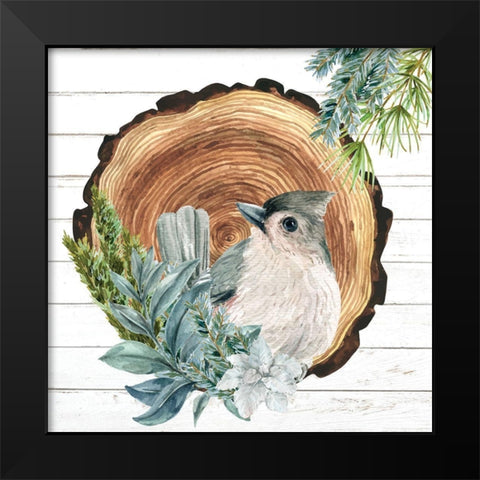 Winter Birds 1 Black Modern Wood Framed Art Print by Allen, Kimberly
