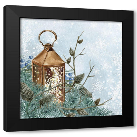 Winter Owl 2 Black Modern Wood Framed Art Print with Double Matting by Allen, Kimberly