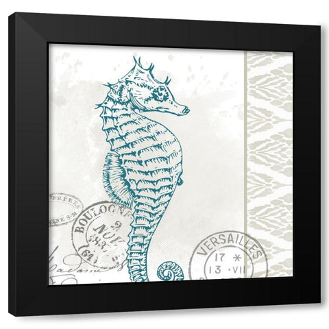 By the Sea 4 Black Modern Wood Framed Art Print with Double Matting by Allen, Kimberly