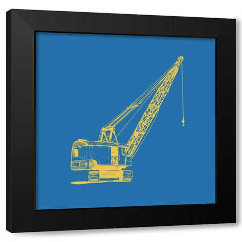 Construction 1 Black Modern Wood Framed Art Print with Double Matting by Allen, Kimberly