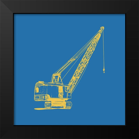 Construction 1 Black Modern Wood Framed Art Print by Allen, Kimberly