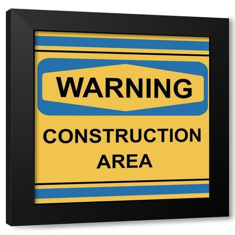 Construction 2 Black Modern Wood Framed Art Print with Double Matting by Allen, Kimberly