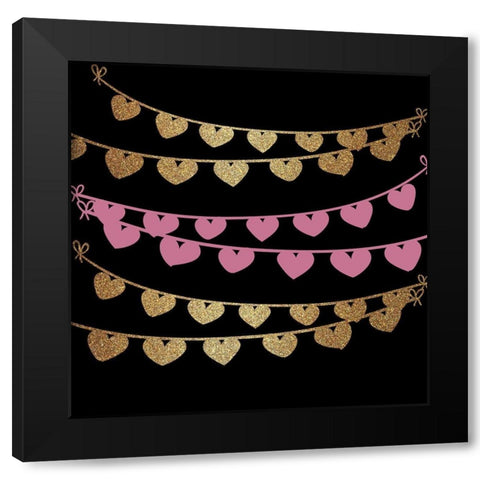 Mon Amour 5 V2 Black Modern Wood Framed Art Print by Allen, Kimberly