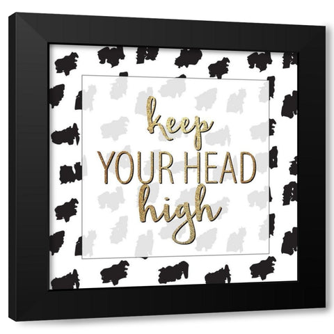Head High Black Modern Wood Framed Art Print by Allen, Kimberly