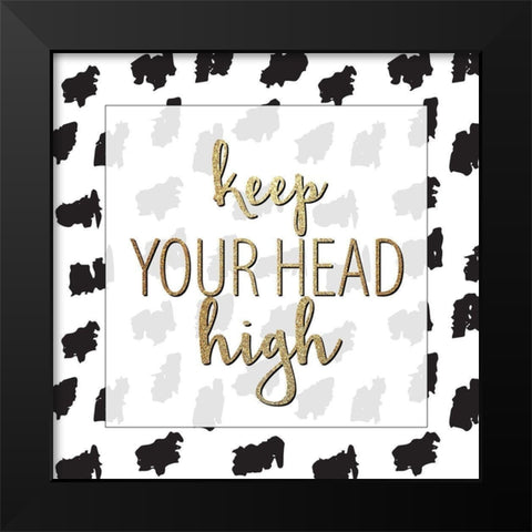 Head High Black Modern Wood Framed Art Print by Allen, Kimberly