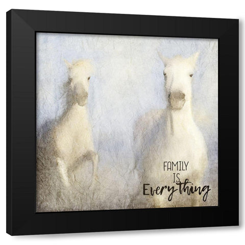 Family is Everything Black Modern Wood Framed Art Print with Double Matting by Allen, Kimberly