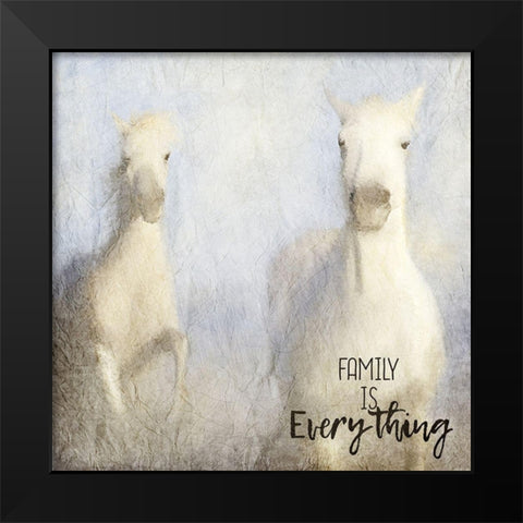 Family is Everything Black Modern Wood Framed Art Print by Allen, Kimberly