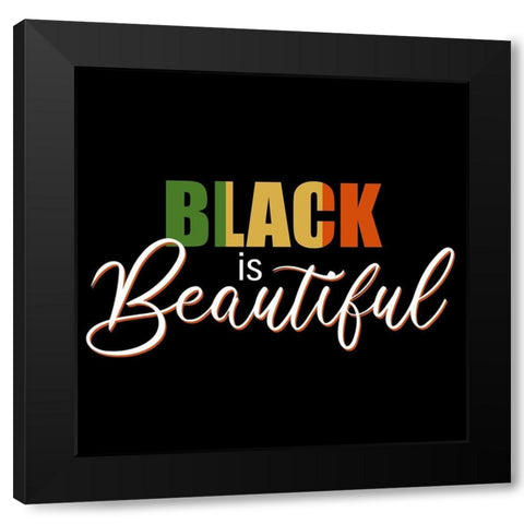 Black is Beautiful Black Modern Wood Framed Art Print with Double Matting by Allen, Kimberly