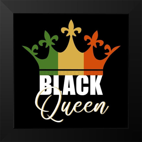 Black Queen Black Modern Wood Framed Art Print by Allen, Kimberly