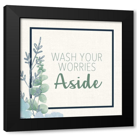Wash 2 Black Modern Wood Framed Art Print with Double Matting by Allen, Kimberly