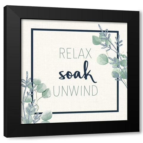 Wash 3 Black Modern Wood Framed Art Print with Double Matting by Allen, Kimberly